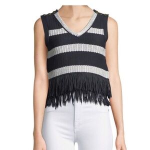 Club Monaco Fringe Crop Top